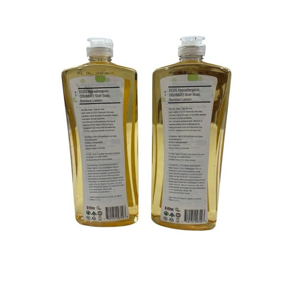 ECOS Dishmate Dish Liquid Bamboo Lemon 2x - 25 fl. oz. - Picture 2 of 3
